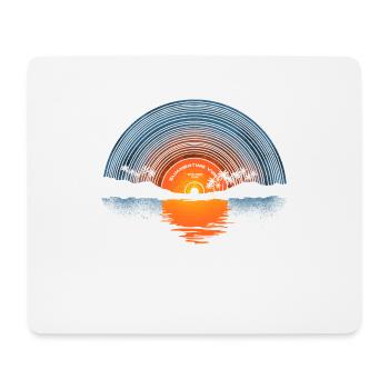 Sunset Vinyle - Tapis de souris (format paysage) - blanc - Devant