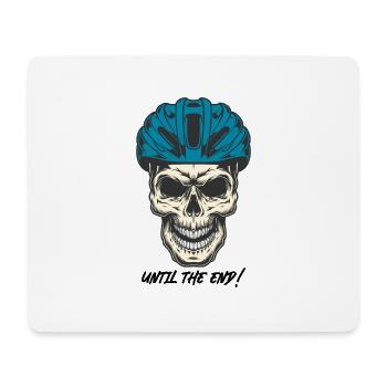 Skull Bicycle Helmet - Mouse Pad (horizontal) - white - Front