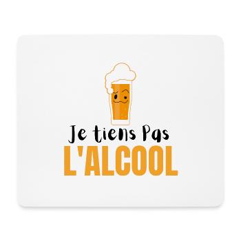 Je ne tiens pas l alcool t shirt humour alcool - Tapis de souris (format paysage) - blanc - Devant