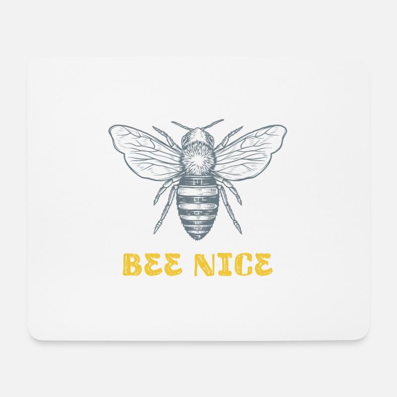 Bee nice Umwelt Imker Honig Insekt Geschenk - Mousepad (Querformat) - Weiß