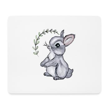 Baby Hase Illustration Aquarell - Mousepad (Querformat) - Weiß - Vorne