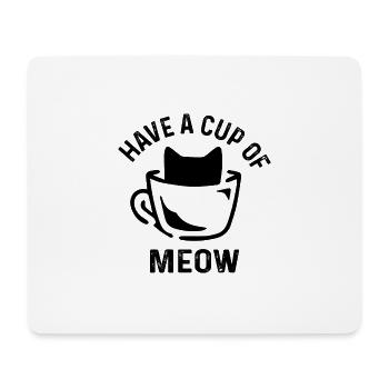 Have a cup of meow - Tapis de souris (format paysage) - blanc - Devant