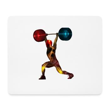 weightlifting weightlifters - Mouse Pad (horizontal) - white - Front