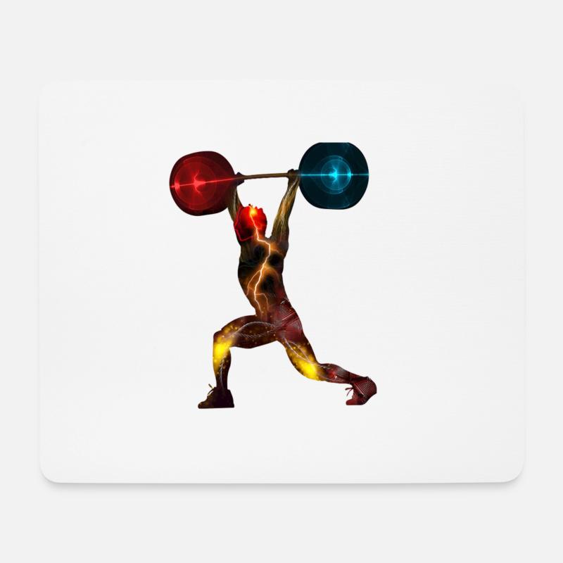 weightlifting Gewichtheber - Mousepad (Querformat) - Weiß