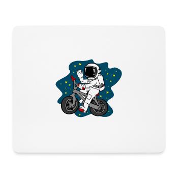 Astronaut Biking Cycling Bicycle Lover Gift - Mouse Pad (horizontal) - white - Front