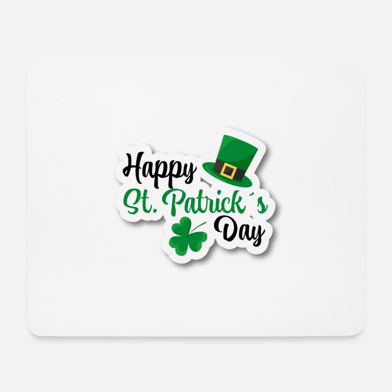 happy st patricks day with 6090015 for the fans - Mousepad (Querformat) - Weiß