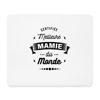 CERTIFIÉE MEILLEURE MAMIE DU MONDE - Tapis de souris (format paysage) - blanc - Devant