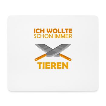 Lustiger Spruch für Grill Männer Metzger Tier - Mousepad (Querformat) - Weiß - Vorne