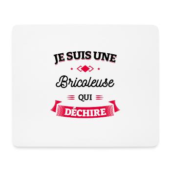 BRICOLEUSE QUI DÉCHIRE - Tapis de souris (format paysage) - blanc - Devant