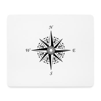 Wind Rose Zeichnungsstil Mann Frau Kompass - Mousepad (Querformat) - Weiß - Vorne