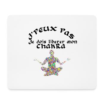 j'peux pas je dois liberer mon chakra - Tapis de souris (format paysage) - blanc - Devant