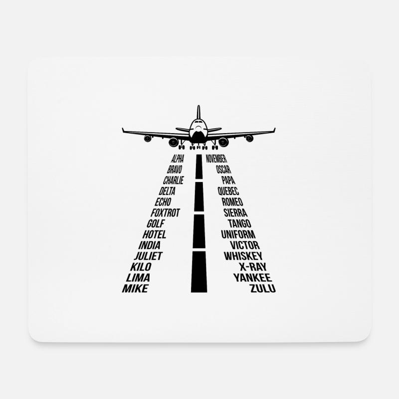 Flugzeug Pilot Copilot Geschenk - Mousepad (Querformat) - Weiß