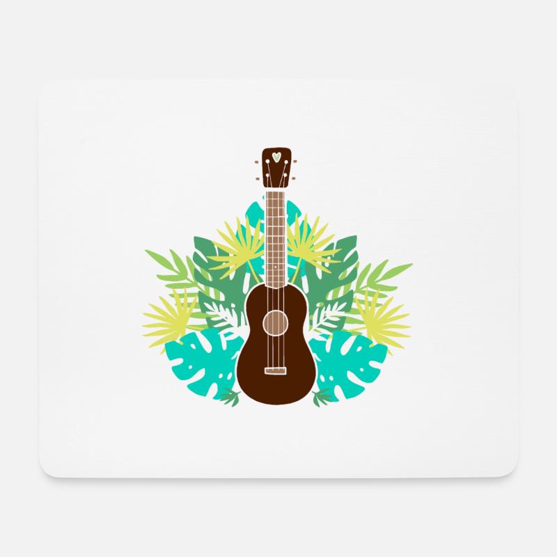 Musiker Geschenk Ukulele Hawaii - Mousepad (Querformat) - Weiß