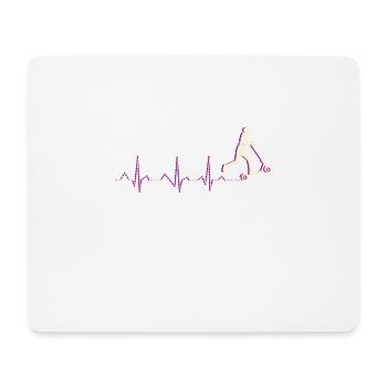 Scooter Scooter Pedal Scooter Heartbeat HeartLine - Mouse Pad (horizontal) - white - Front
