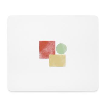 Géométrie simple - Tapis de souris (format paysage) - blanc - Devant