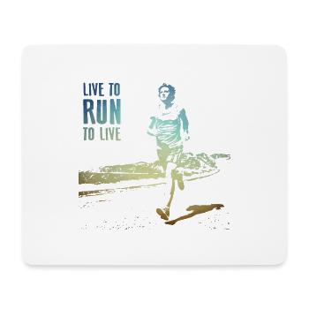 Run - Mouse Pad (horizontal) - white - Front