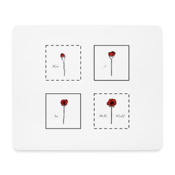 Mohnblume - Mousepad (Querformat) - Weiß - Vorne