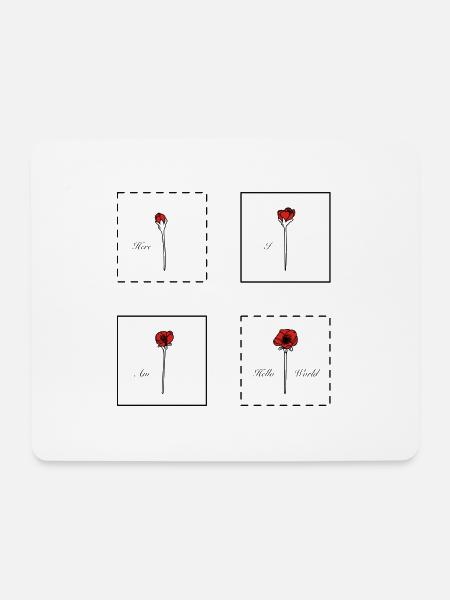poppy - Mouse Pad (horizontal) - white
