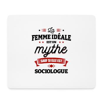 LA FEMME IDÉALE EST UNE SOCILOGUE - Tapis de souris (format paysage) - blanc - Devant