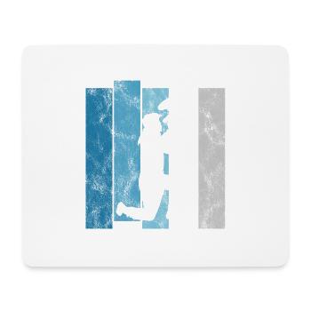 Paintballer Softair Airsoft Paintball Retro Gotcha - Tapis de souris (format paysage) - blanc - Devant