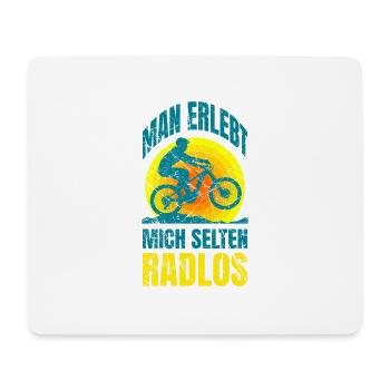 Fahrrad Spruch selten radlos Vintage Fahrradfahrer - Mousepad (Querformat) - Weiß - Vorne