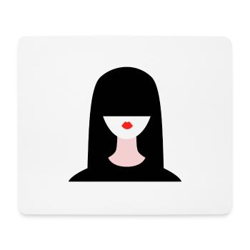femme japonaise - Tapis de souris (format paysage) - blanc - Devant