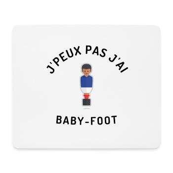 J peux pas j ai baby foot - Tapis de souris (format paysage) - blanc - Devant