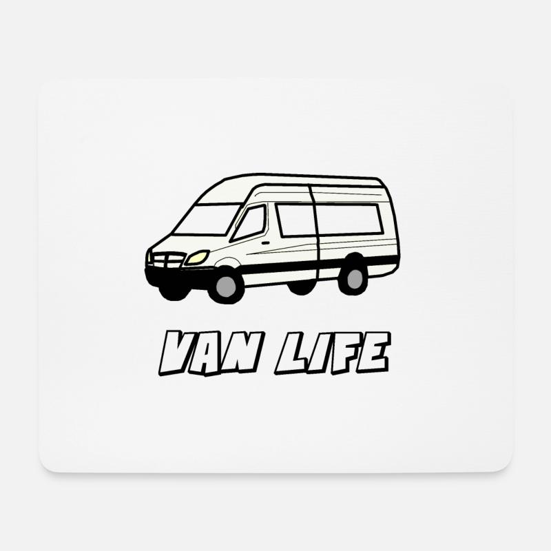 VAN LIFE VANLIFER NOMADS - Tapis de souris (format paysage) - blanc