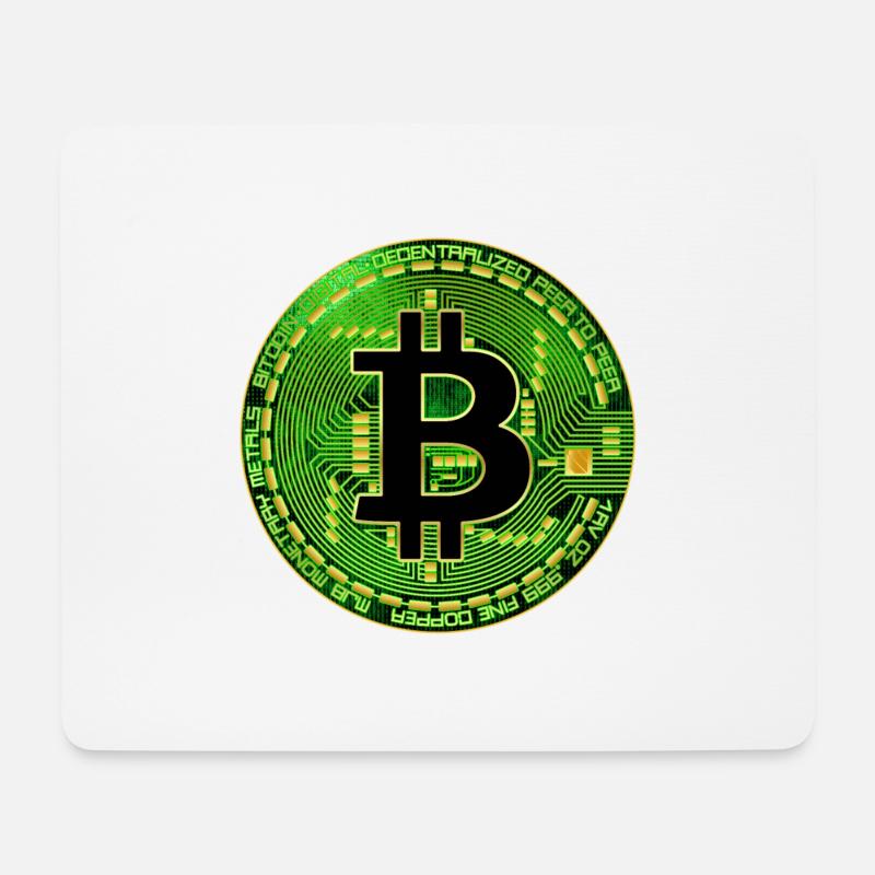 Bitcoin - Mousepad (Querformat) - Weiß