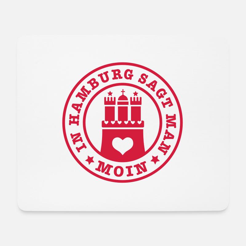 109 In Hamburg sagt man MOIN Wappen Spruch - Mousepad (Querformat) - Weiß