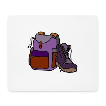 randonneur /Trail / Trek - Tapis de souris (format paysage) - blanc - Devant