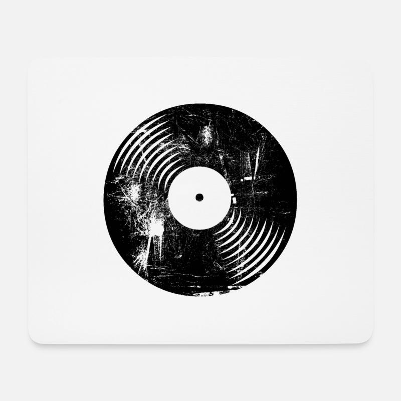 Musik Musiker Vinyl Rock Klassik Vintage - Mousepad (Querformat) - Weiß