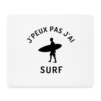 J peux pas j ai surf - Tapis de souris (format paysage) - blanc - Devant