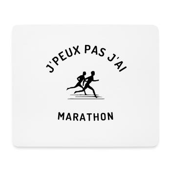 J peux pas j ai marathon - Tapis de souris (format paysage) - blanc - Devant