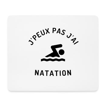 J'peux pas j'ai natation - Tapis de souris (format paysage) - blanc - Devant