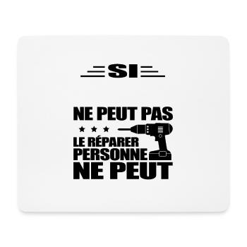BRICOLEUR À PERSONNALISER - Tapis de souris (format paysage) - blanc - Devant