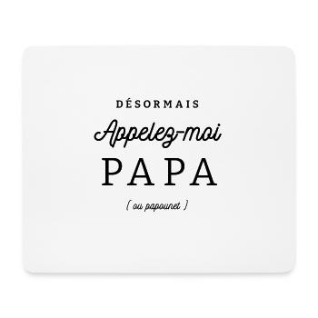 NOUVEAU PAPA - Tapis de souris (format paysage) - blanc - Devant