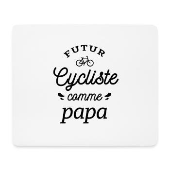 FUTUR CYCLISTE COMME PAPA - Tapis de souris (format paysage) - blanc - Devant