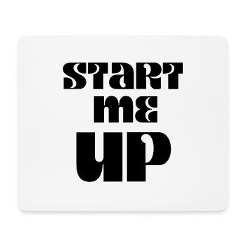 start me up citation rock cadeau homme femme - Tapis de souris (format paysage) - blanc - Devant