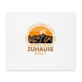 Camping Spruch Wohnmobil Wohnwagen Retro Sonne - Mousepad (Querformat) - Weiß - Vorne