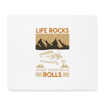 Wohnmobil Camper Spruch Camping Geschenk Retro - Mousepad (Querformat) - Weiß - Vorne