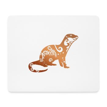 Maori Sea Otter Polynesia Tribal Tattoo Gift - Mouse Pad (horizontal) - white - Front