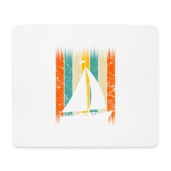 Sailboat Captain Gift Vintage Boat Sailor - Mouse Pad (horizontal) - white - Front