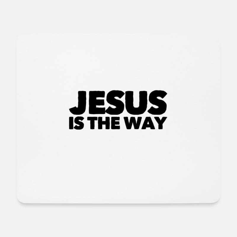 Jesus ist der Weg - Mousepad (Querformat) - Weiß