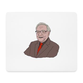 Warren Buffett - Tapis de souris (format paysage) - blanc - Devant