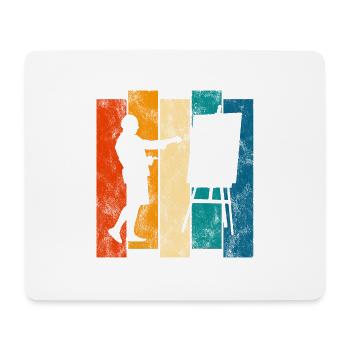 art rétro artiste artiste peinture peintre - Tapis de souris (format paysage) - blanc - Devant