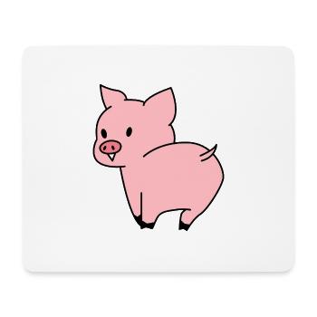 Cute Pig - Mouse Pad (horizontal) - white - Front