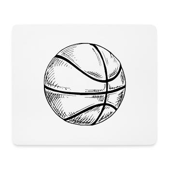 Basketball - Tapis de souris (format paysage) - blanc - Devant