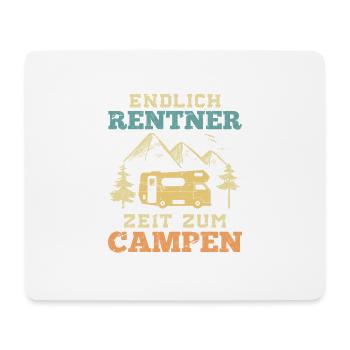 Endlich Rentner Zeit zum Campen Wohnmobil Spruch - Mousepad (Querformat) - Weiß - Vorne