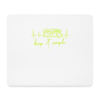 Camping-car rythme cardiaque - Tapis de souris (format paysage) - blanc - Devant